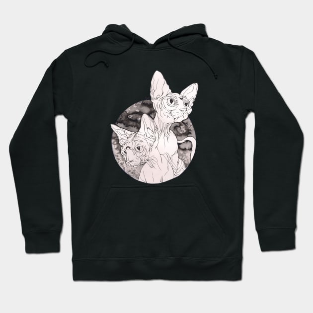 Space Kitties Hoodie by violet_rose_art